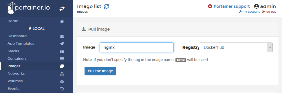 Docker pull nginx image