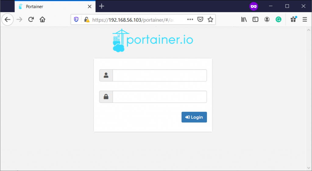 Accessing portainer on port 443 using nginx as reverse proxy.