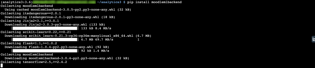 Installing moodlemlbackend 3.0.5